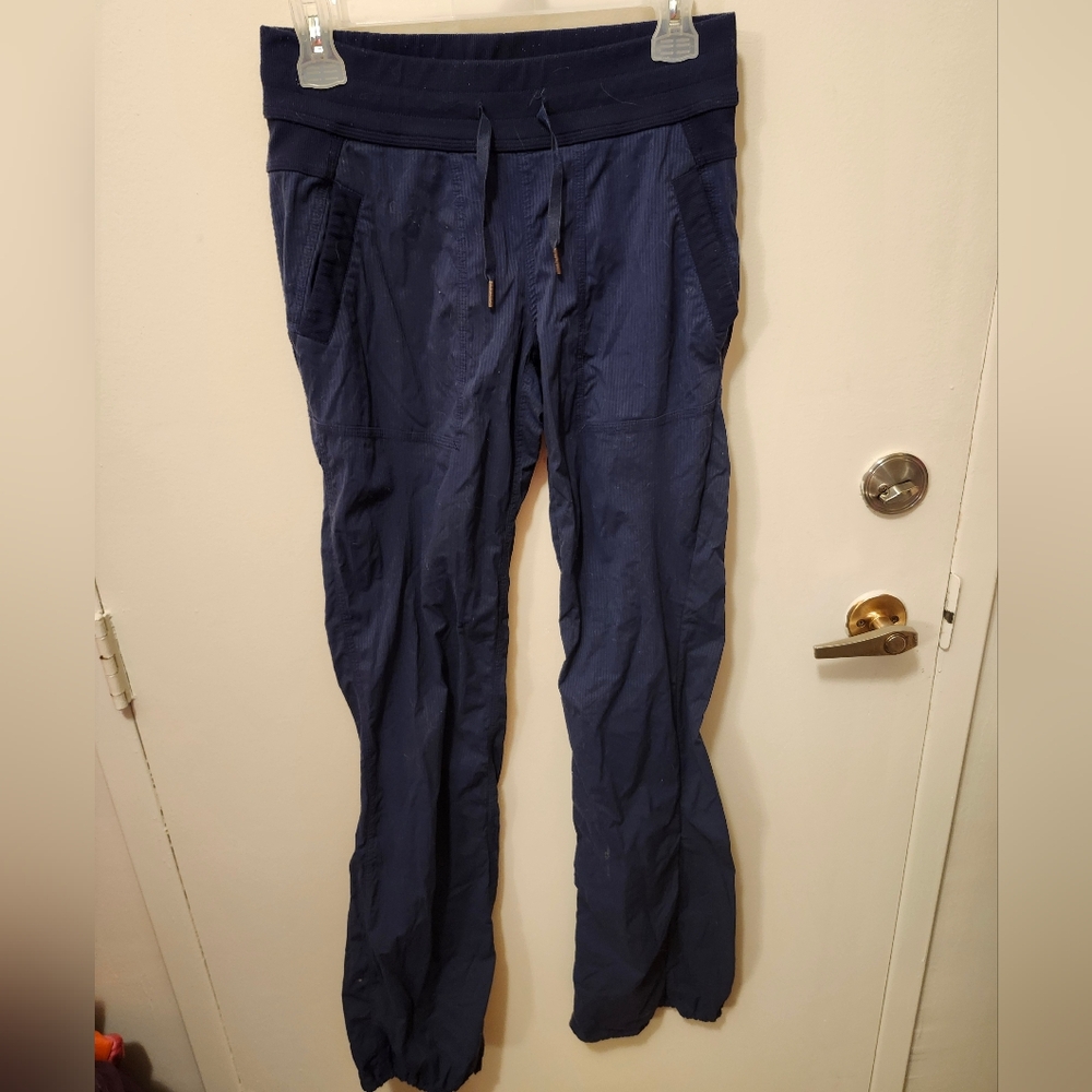 LULULEMON Navy Blue Studio Pants, Size 4, VGUC, Small Alteration, Long